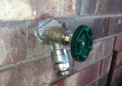 Water spigot outside a home